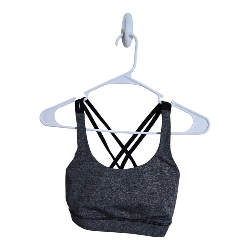 Lululemon Bra Women 6 Energy Heathered Athleisure Training Sportswear W2AGYS